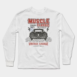 Classic Muscle Cars - vintage Retro Long Sleeve T-Shirt